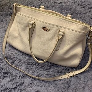 🤍Coach Morgan bag - white pebbled leather🤍